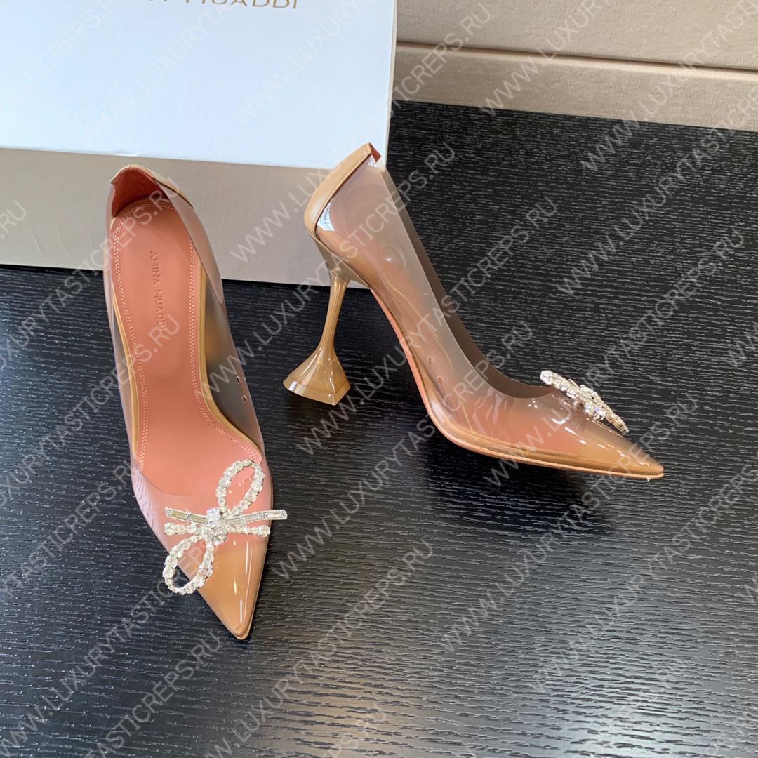 AMINA MUADDI ROSIE GLASS PUMP CARAMEL AM8003