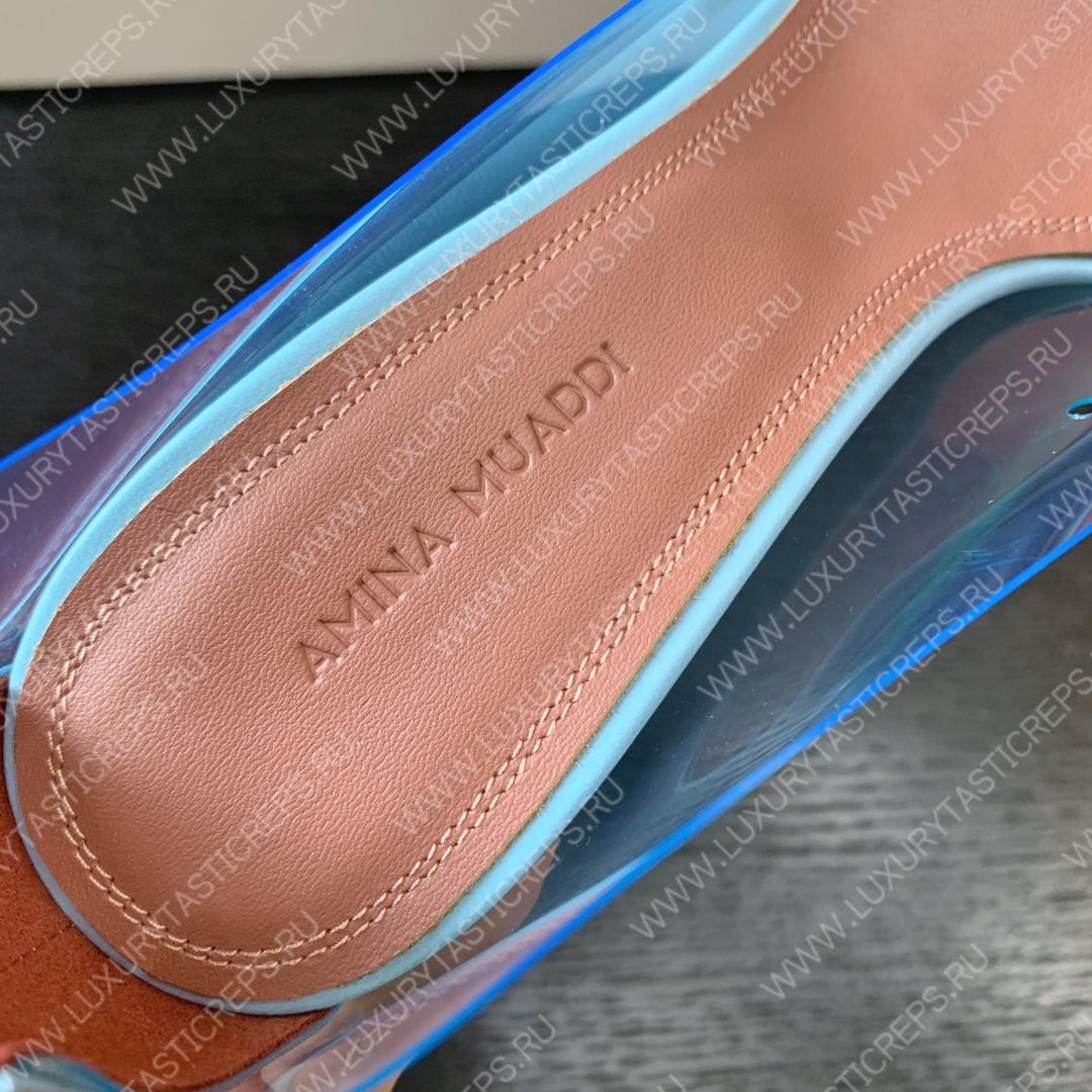 AMINA MUADDI ROSIE GLASS PUMP BLUE AM8003