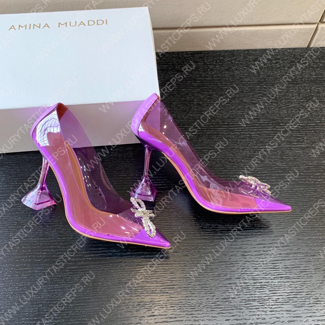 AMINA MUADDI ROSIE GLASS PUMP PURPLE AM8003