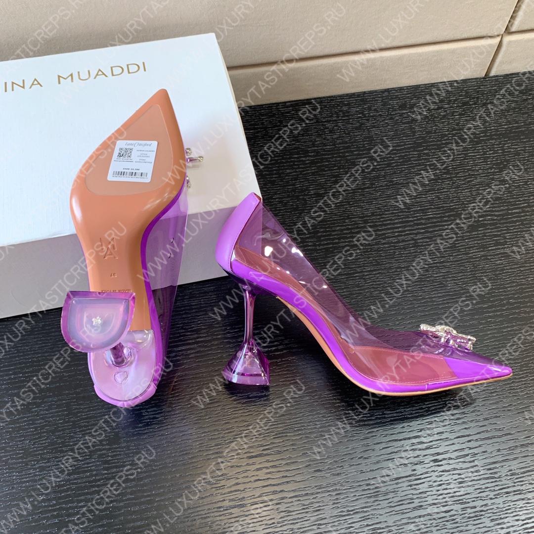 AMINA MUADDI ROSIE GLASS PUMP PURPLE AM8003
