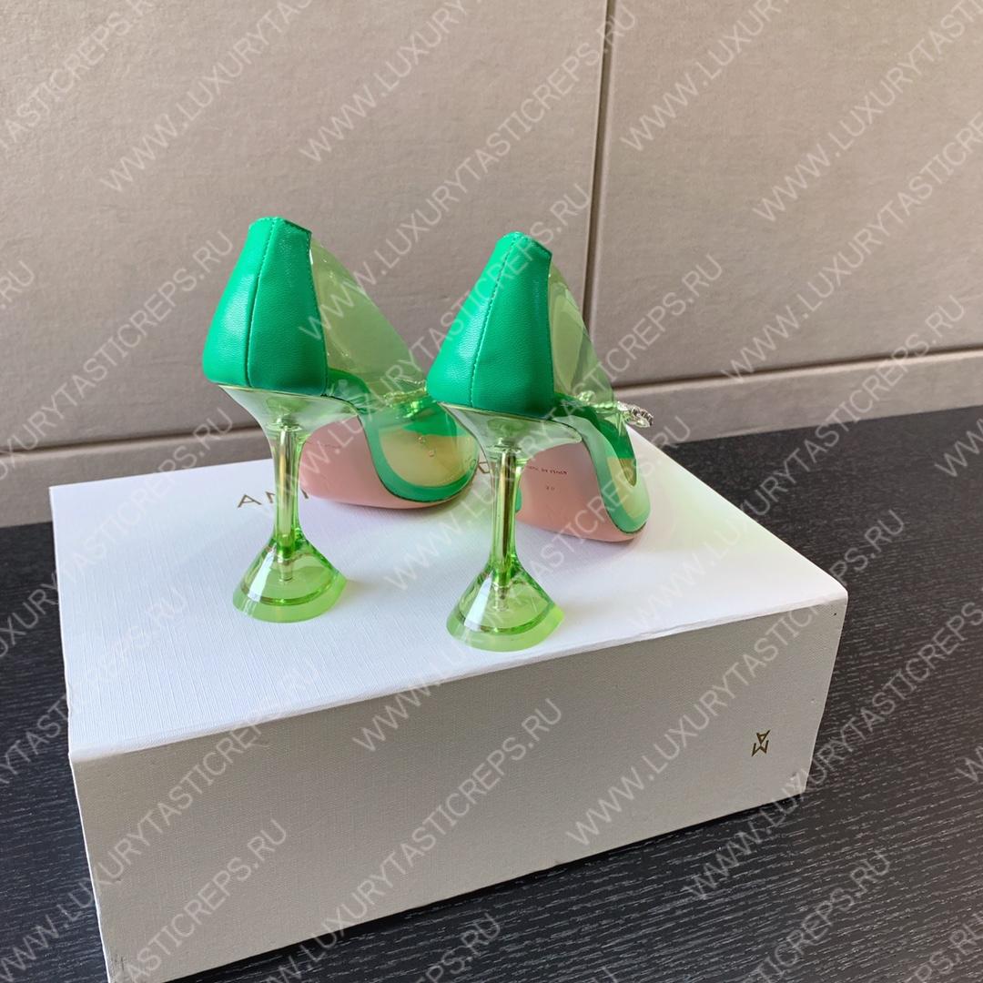 AMINA MUADDI ROSIE GLASS PUMP GREEN AM8003