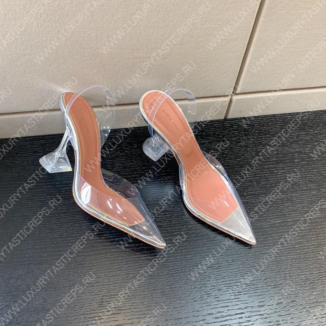 AMINA MUADDI HOLLI GLASS SLING TRANSPARENT AM8921