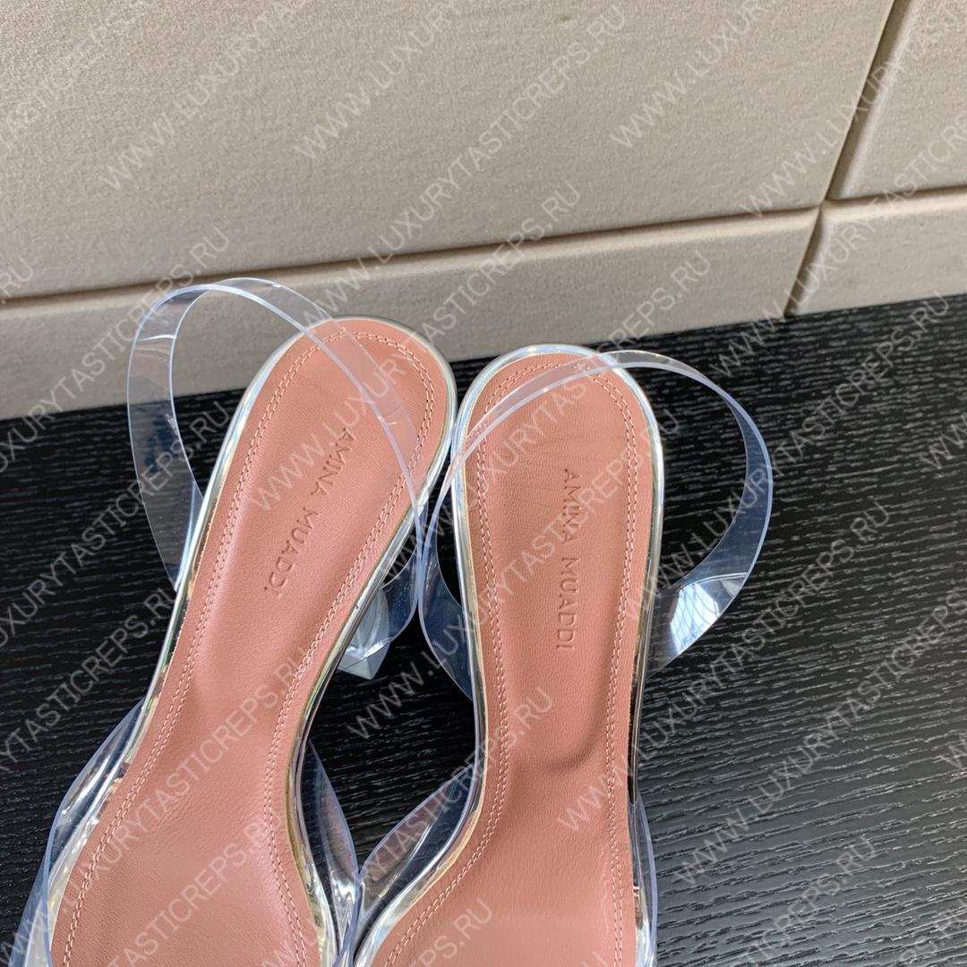 AMINA MUADDI HOLLI GLASS SLING TRANSPARENT AM8921