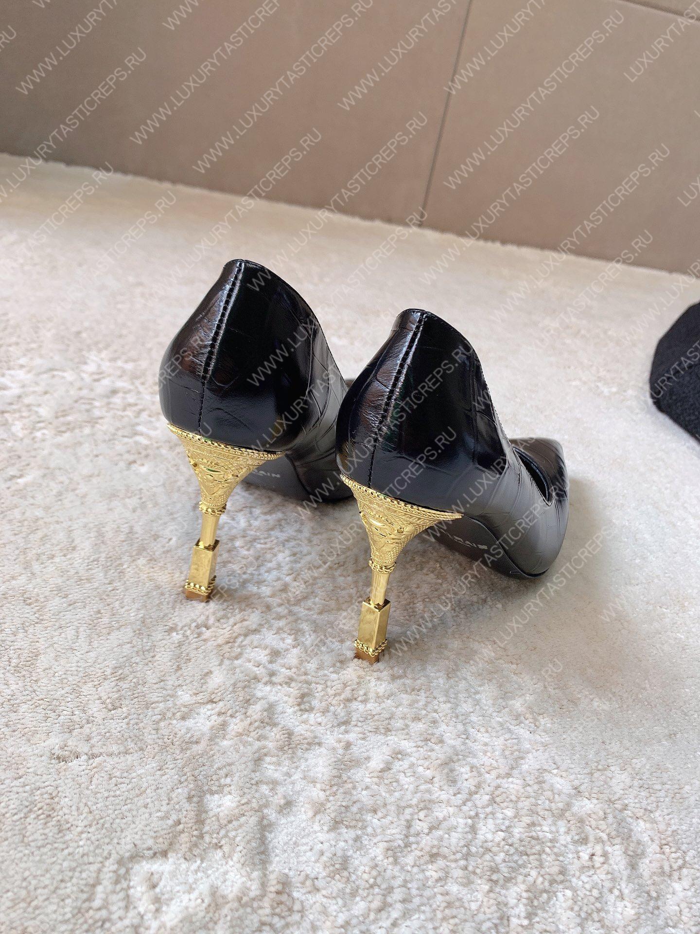 BALMAIN MONETA CROC PUMPS BLACK YN1UA762LDPN