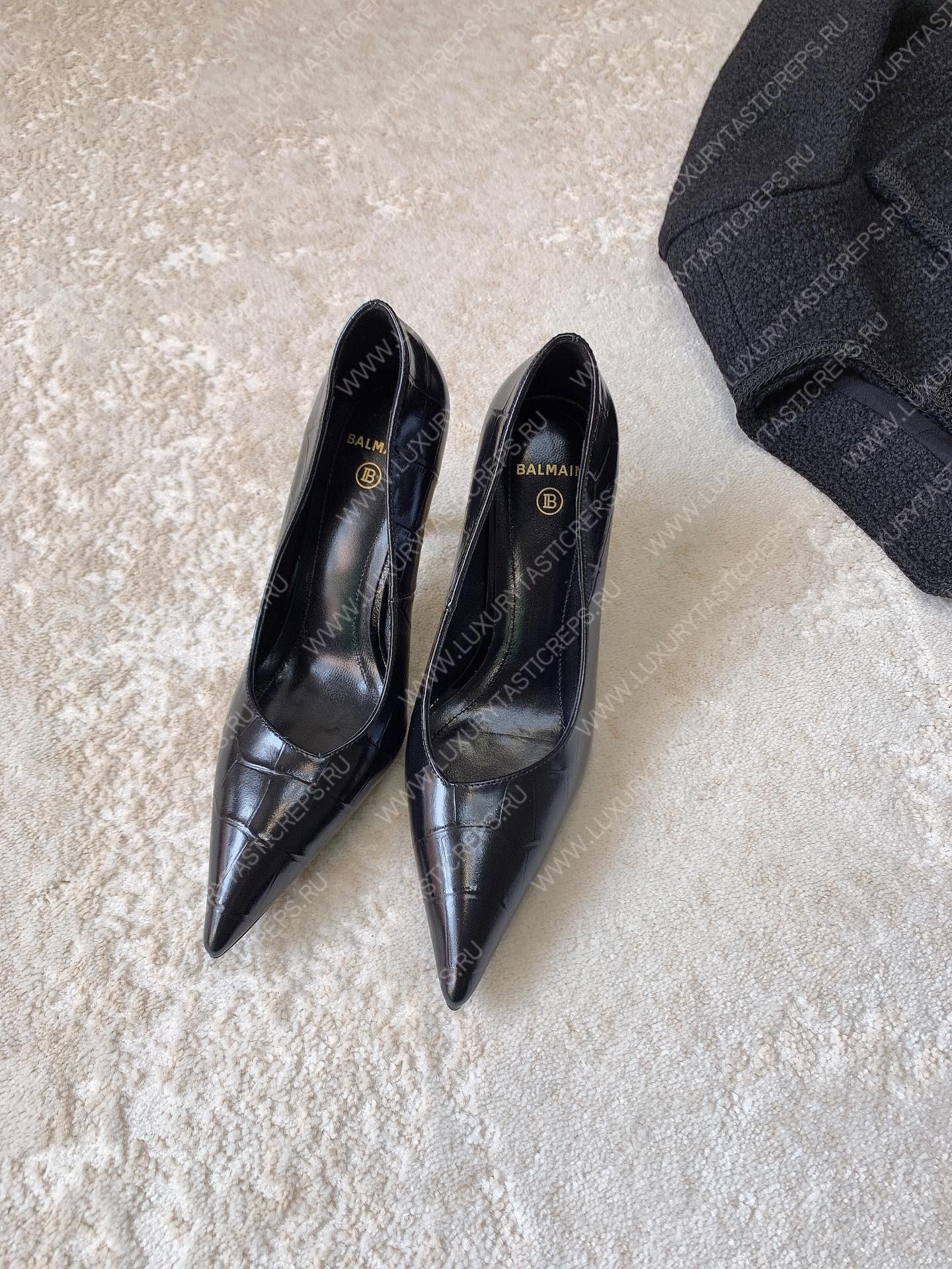 BALMAIN MONETA CROC PUMPS BLACK YN1UA762LDPN