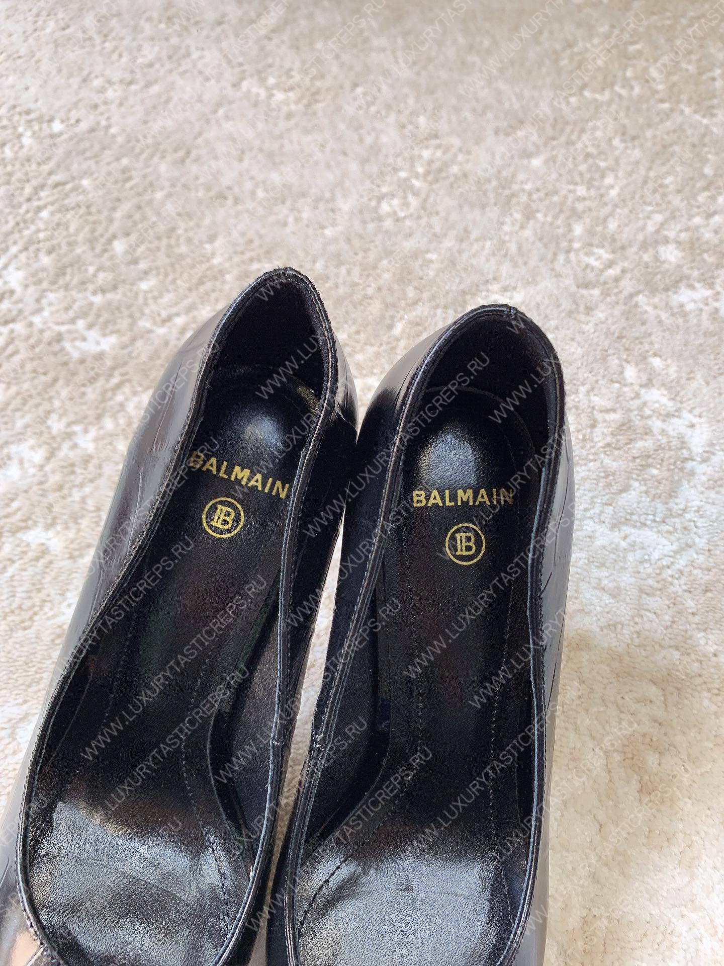 BALMAIN MONETA CROC PUMPS BLACK YN1UA762LDPN