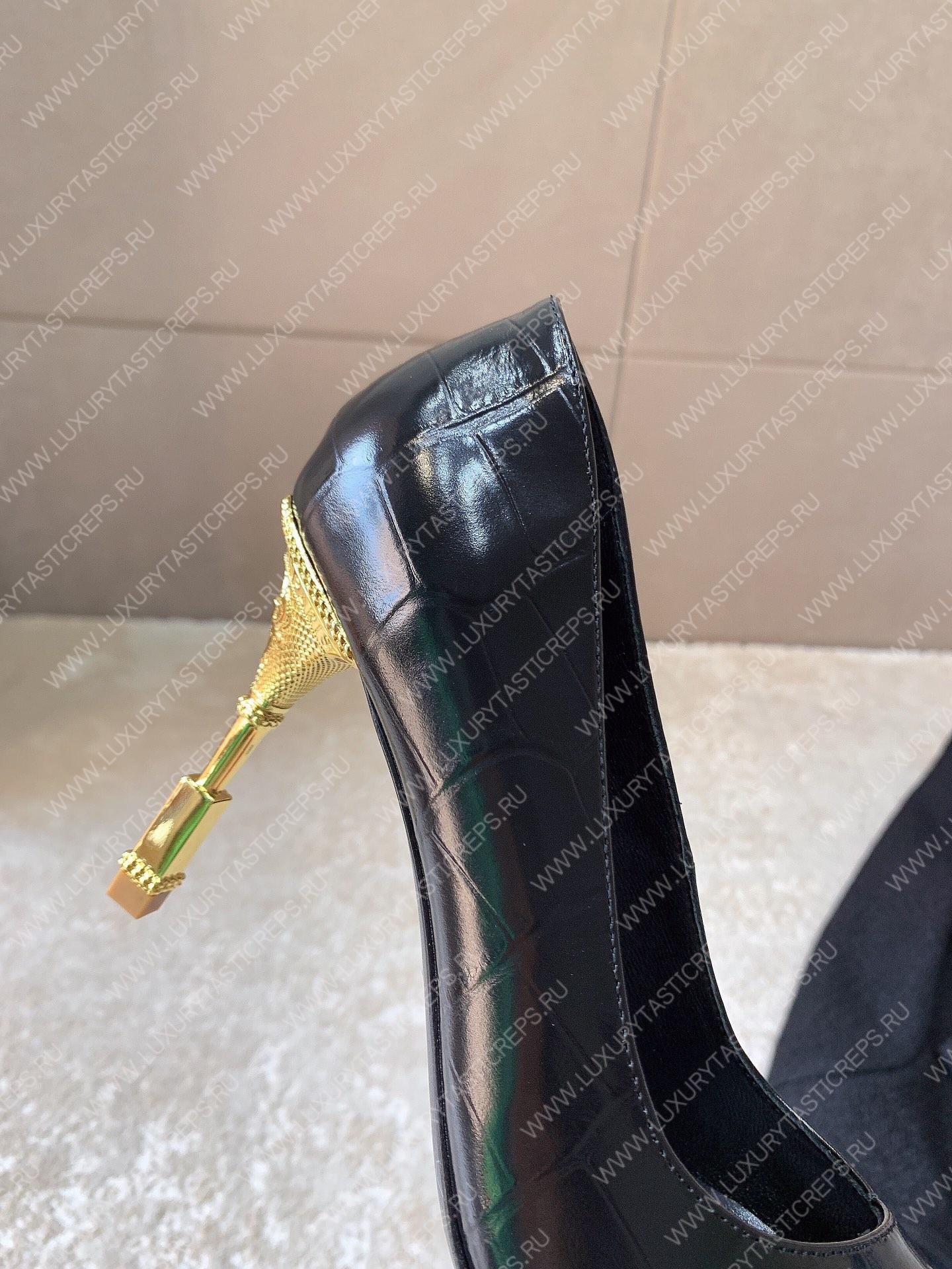 BALMAIN MONETA CROC PUMPS BLACK YN1UA762LDPN