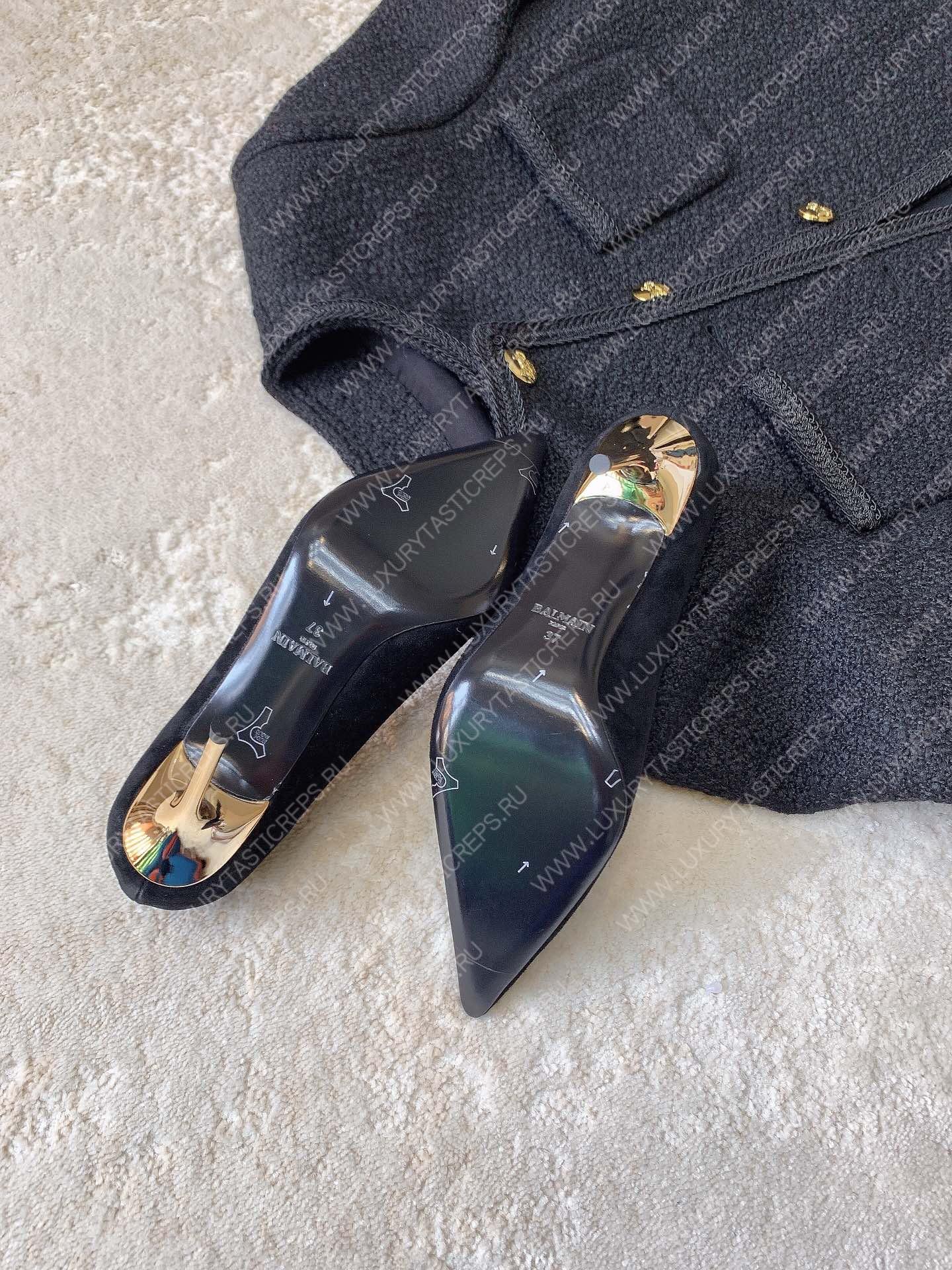 BALMAIN MONETA PUMPS BLACK YN1UA762LDPN