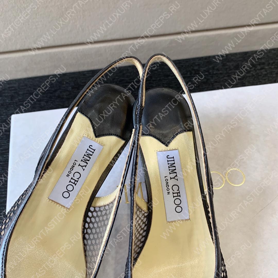 JIMMY CHOO SLINGBACK PUMPS BLACK AMITA45NHD
