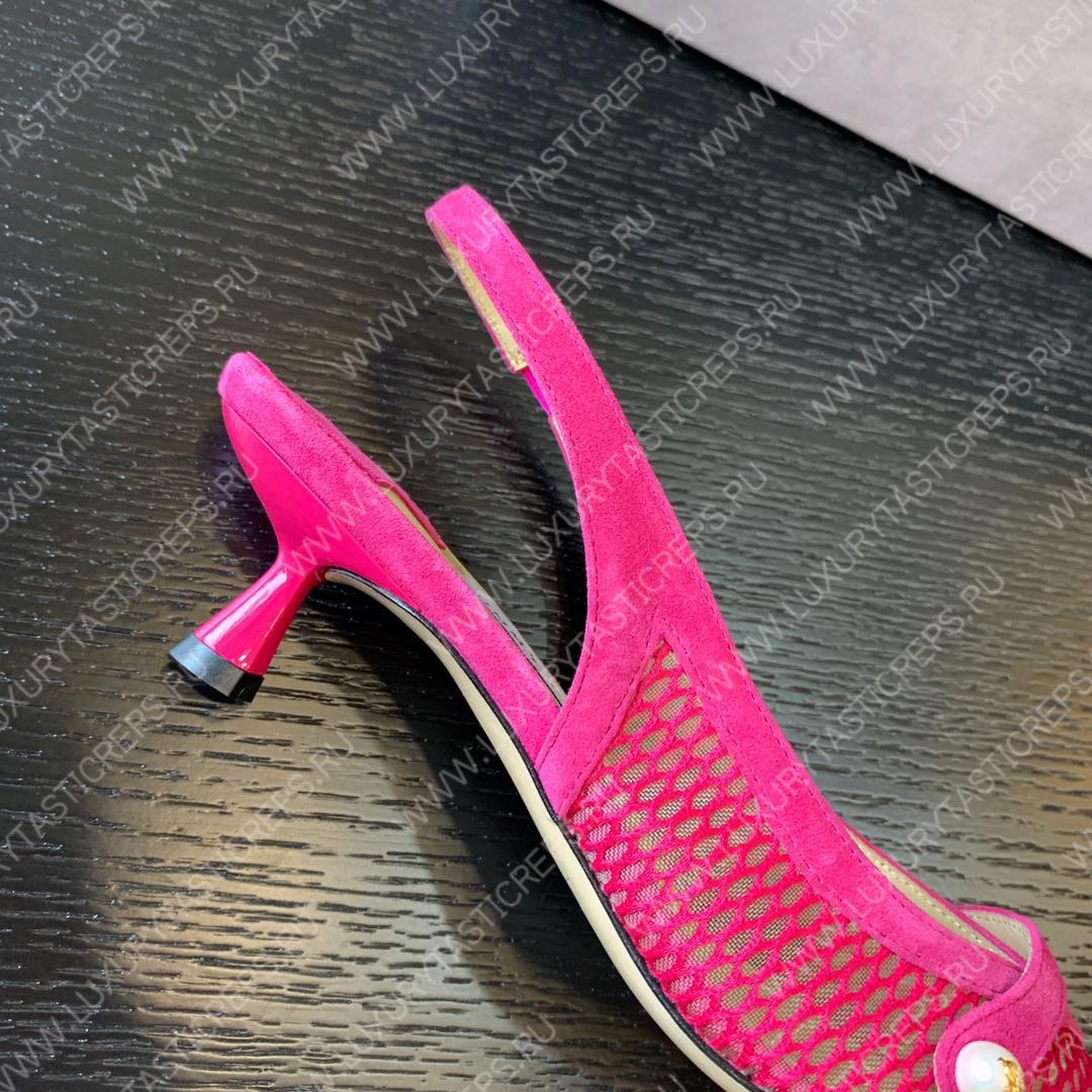 JIMMY CHOO SLINGBACK PUMPS BRIGHT PINK AMITA45NHD