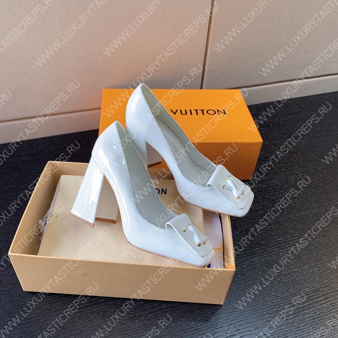 L**is vitton shake pumps leather white 1ab2kc