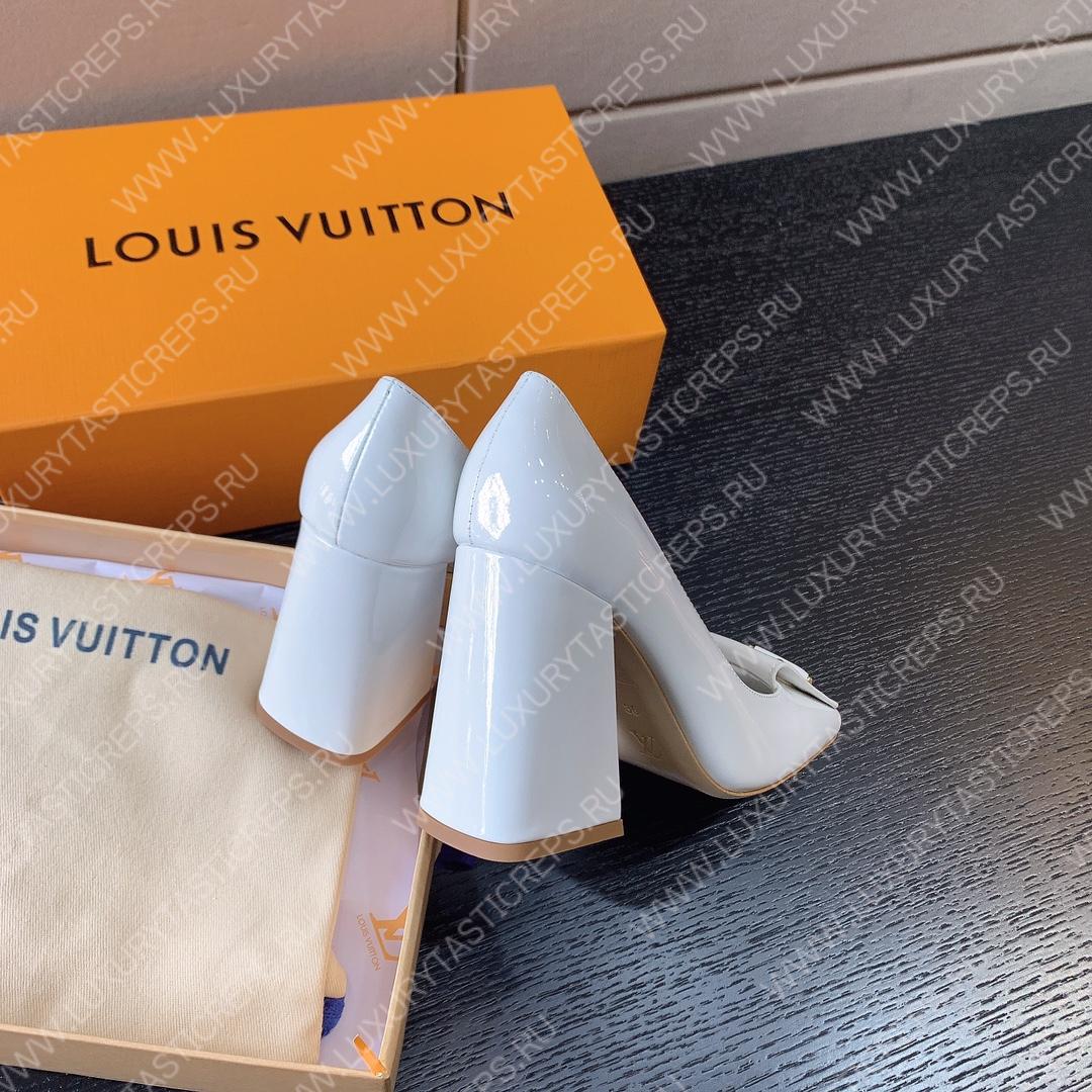 L**is vitton shake pumps leather white 1ab2kc