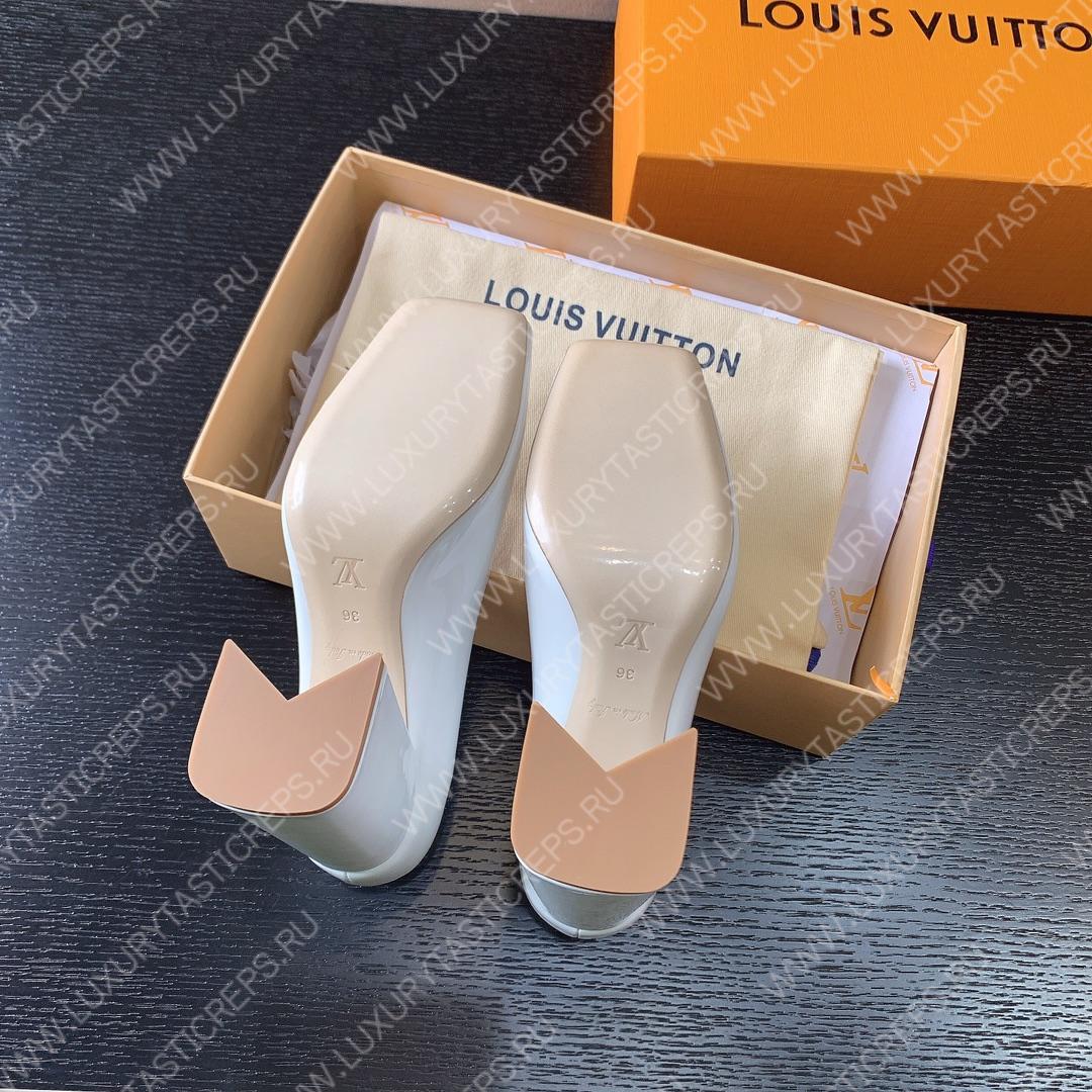L**is vitton shake pumps leather white 1ab2kc