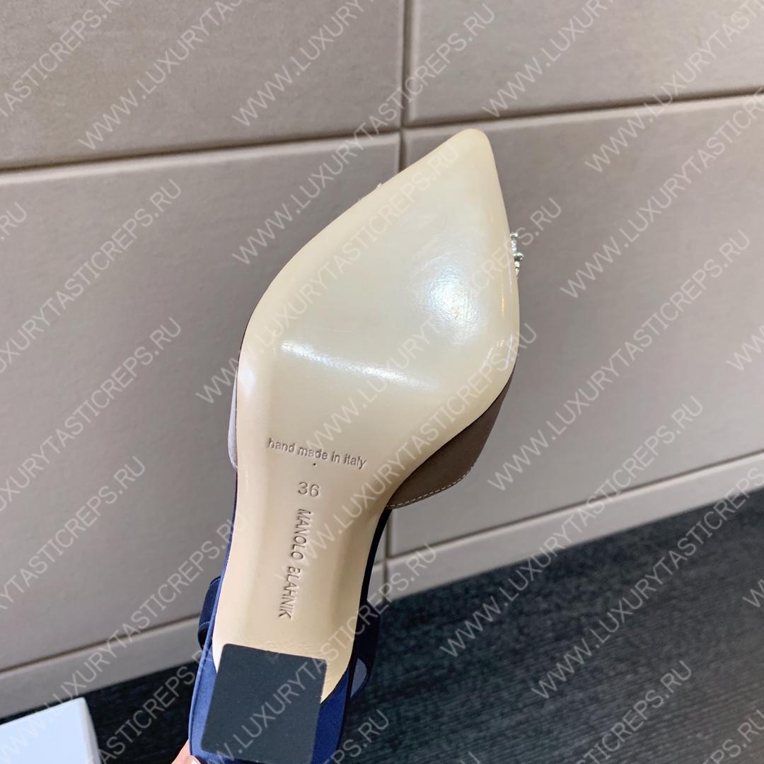 MANOLO BLAHNIK PRIETASLI SLINGBACK PUMPS GRAY 419-0473-0005