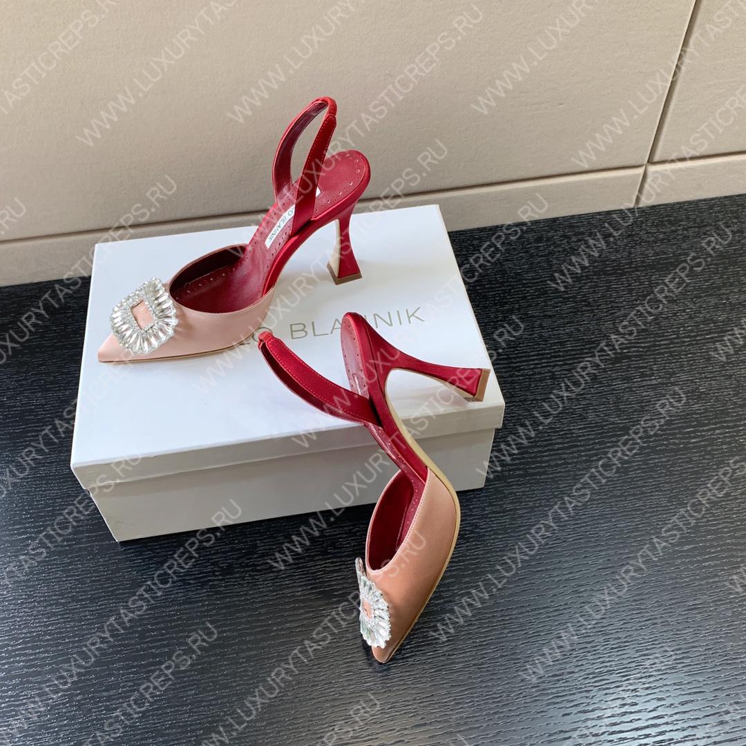 MANOLO BLAHNIK PRIETASLI SLINGBACK PUMPS ROSE GOLD 419-0473-0005