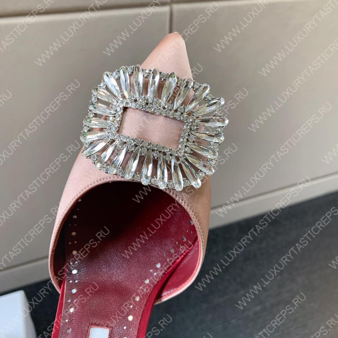 MANOLO BLAHNIK PRIETASLI SLINGBACK PUMPS ROSE GOLD 419-0473-0005