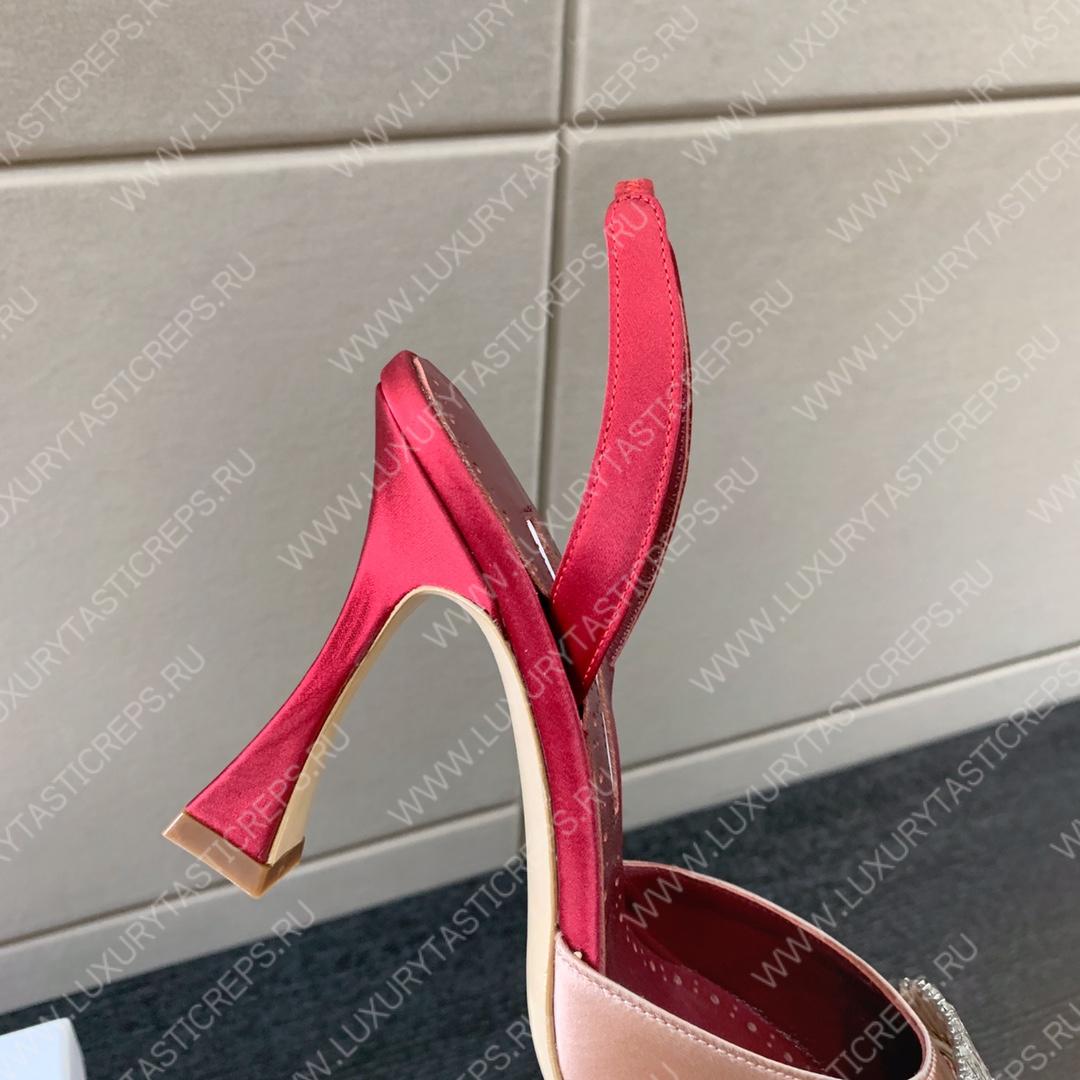 MANOLO BLAHNIK PRIETASLI SLINGBACK PUMPS ROSE GOLD 419-0473-0005