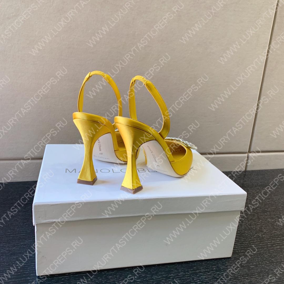 MANOLO BLAHNIK PRIETASLI SLINGBACK PUMPS YELLOW 419-0473-0005