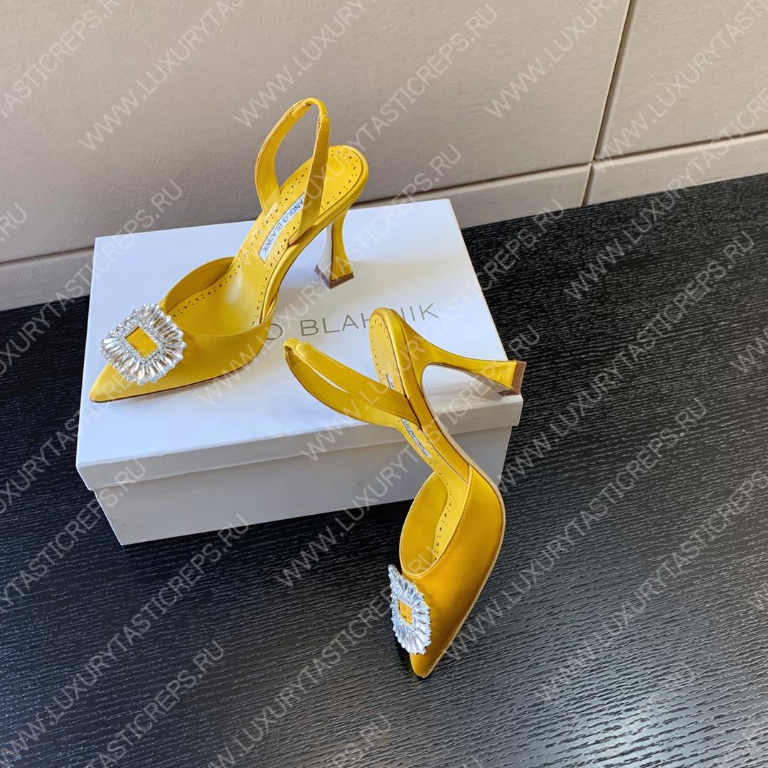 MANOLO BLAHNIK PRIETASLI SLINGBACK PUMPS YELLOW 419-0473-0005