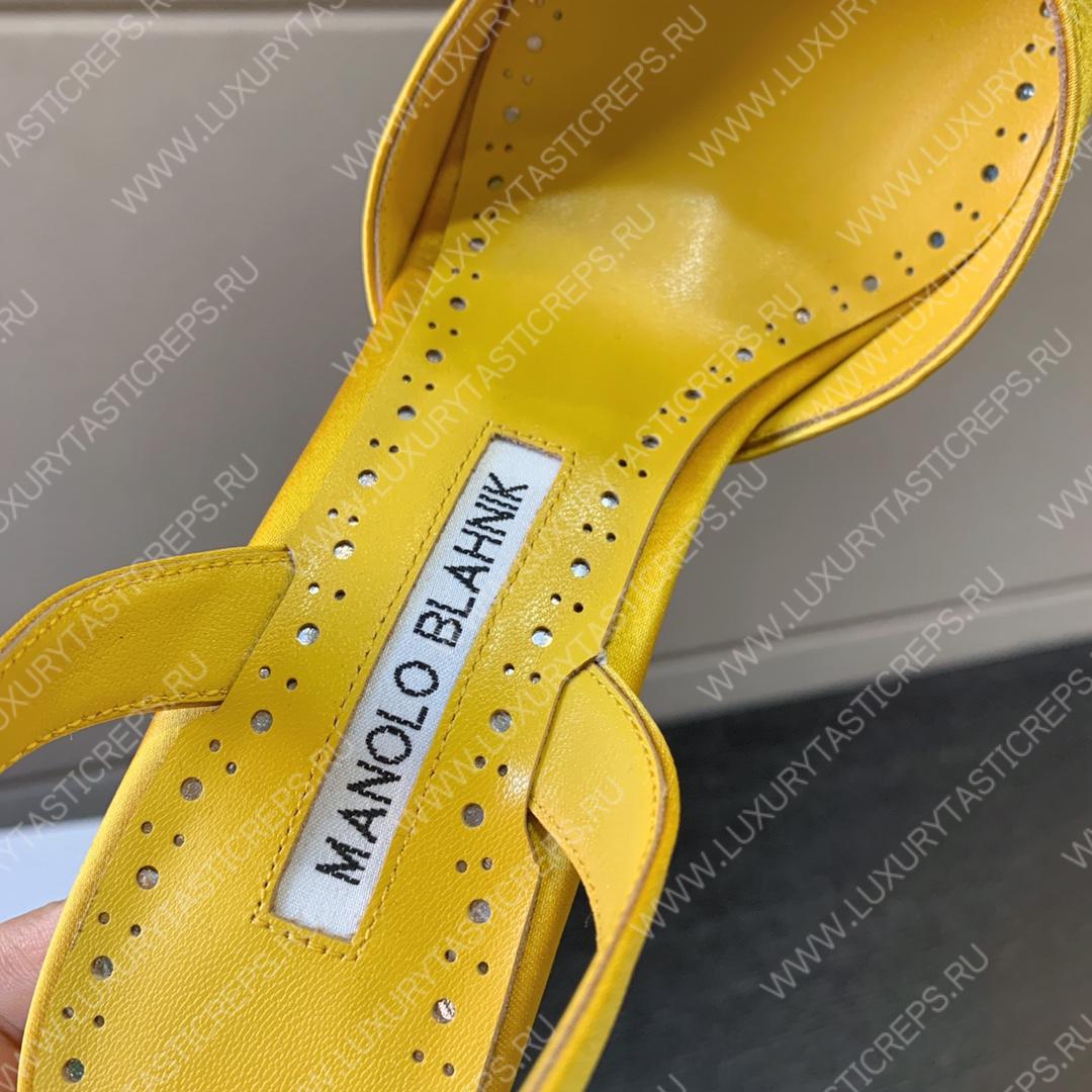 MANOLO BLAHNIK PRIETASLI SLINGBACK PUMPS YELLOW 419-0473-0005