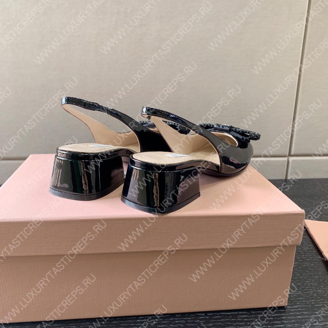 MIU MIU SLINGBACK PUMPS BLACK 5I808D