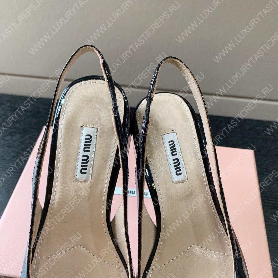 MIU MIU SLINGBACK PUMPS BLACK 5I808D