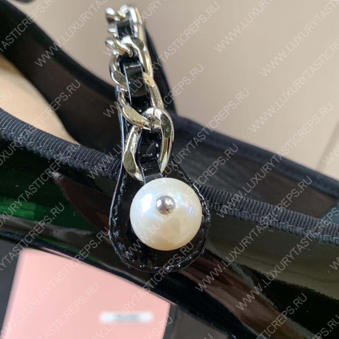 MIU MIU NAPLAK PUMPS WHITE AND BLACK 5I485D