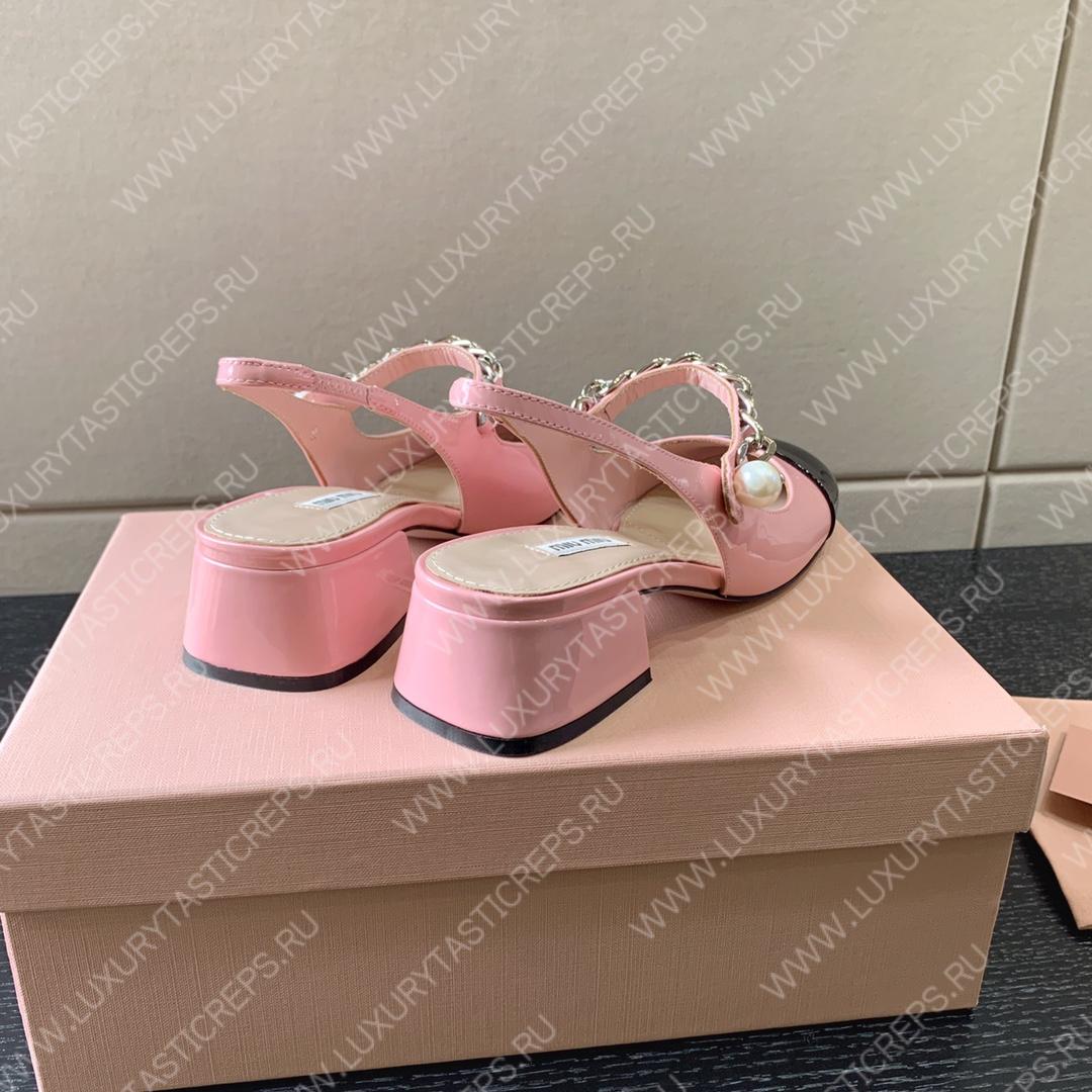 MIU MIU SLINGBACK PUMPS ALABASTER PINK 5I460D