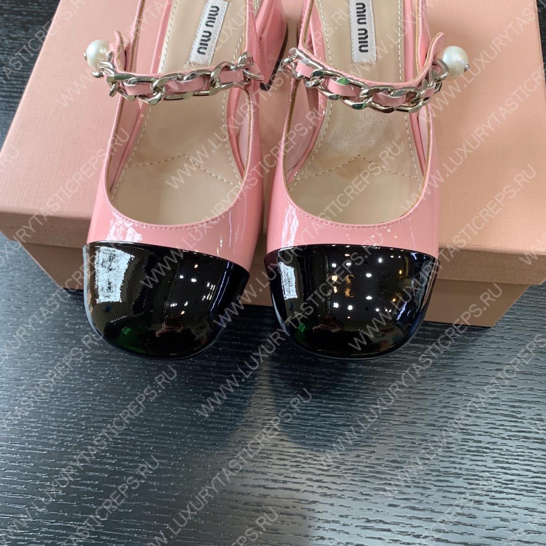 MIU MIU SLINGBACK PUMPS ALABASTER PINK 5I460D