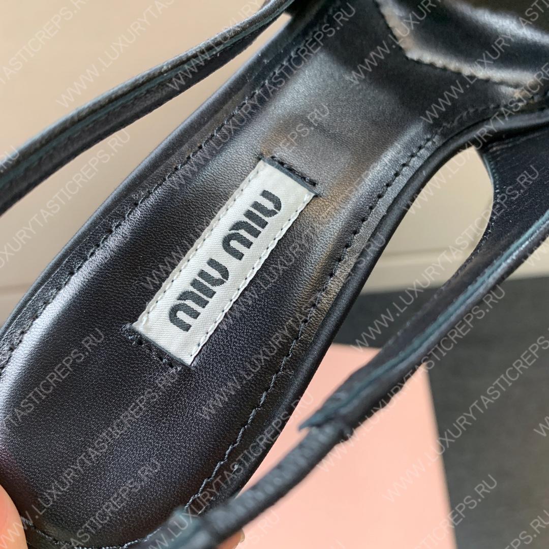 MIU MIU SLINGBACK BOW PUMPS BLACK 5I811D