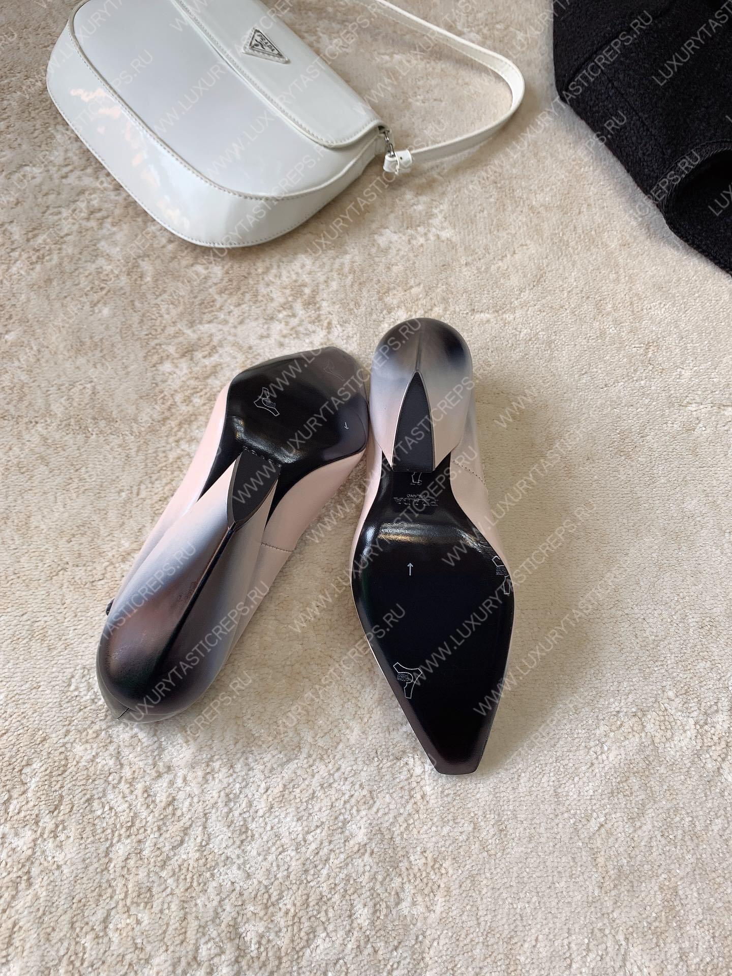 Pra*a brushed pumps leather platinum 1i982m