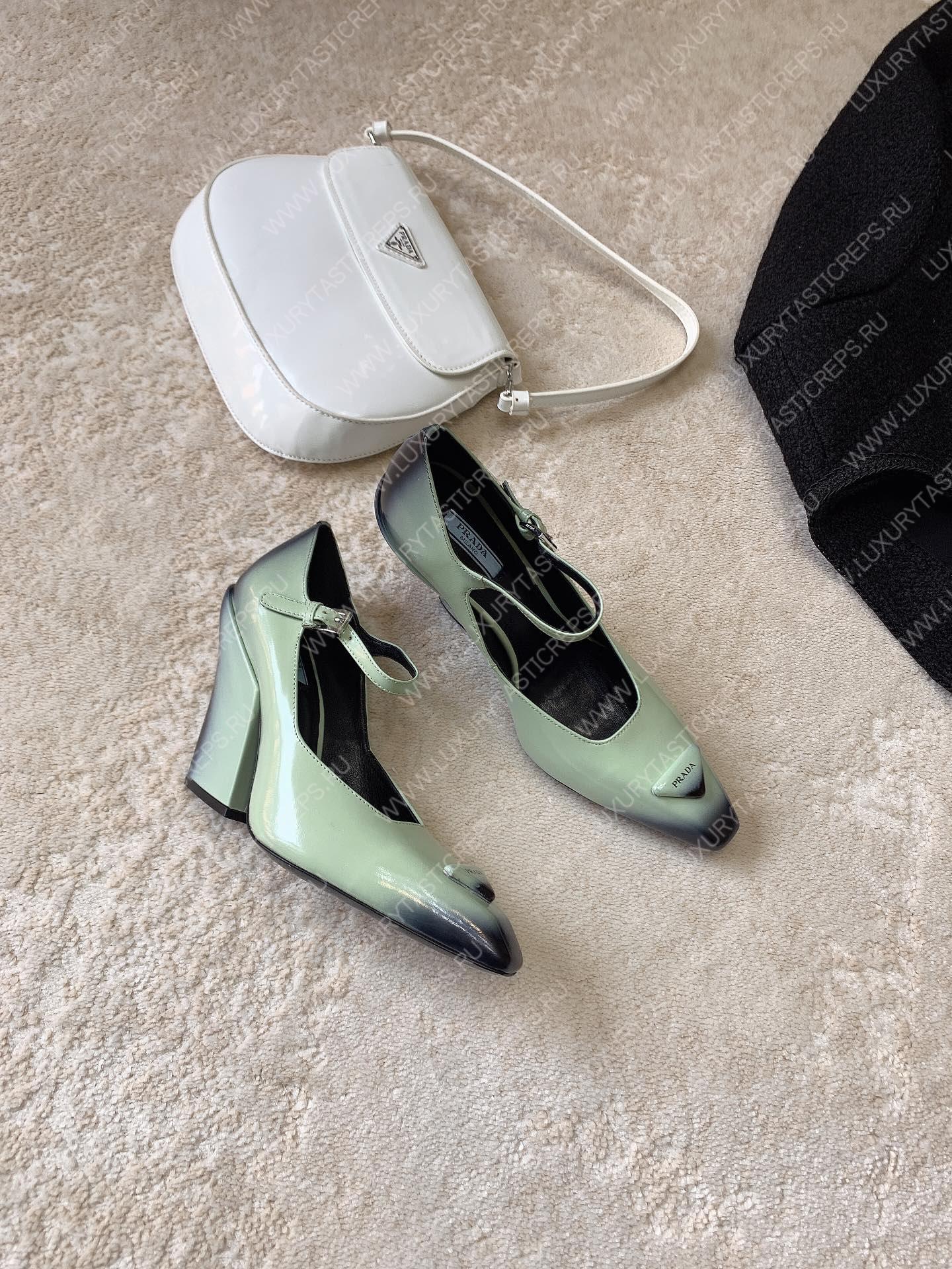 Pra*a brushed pumps leather acqua 1i982m