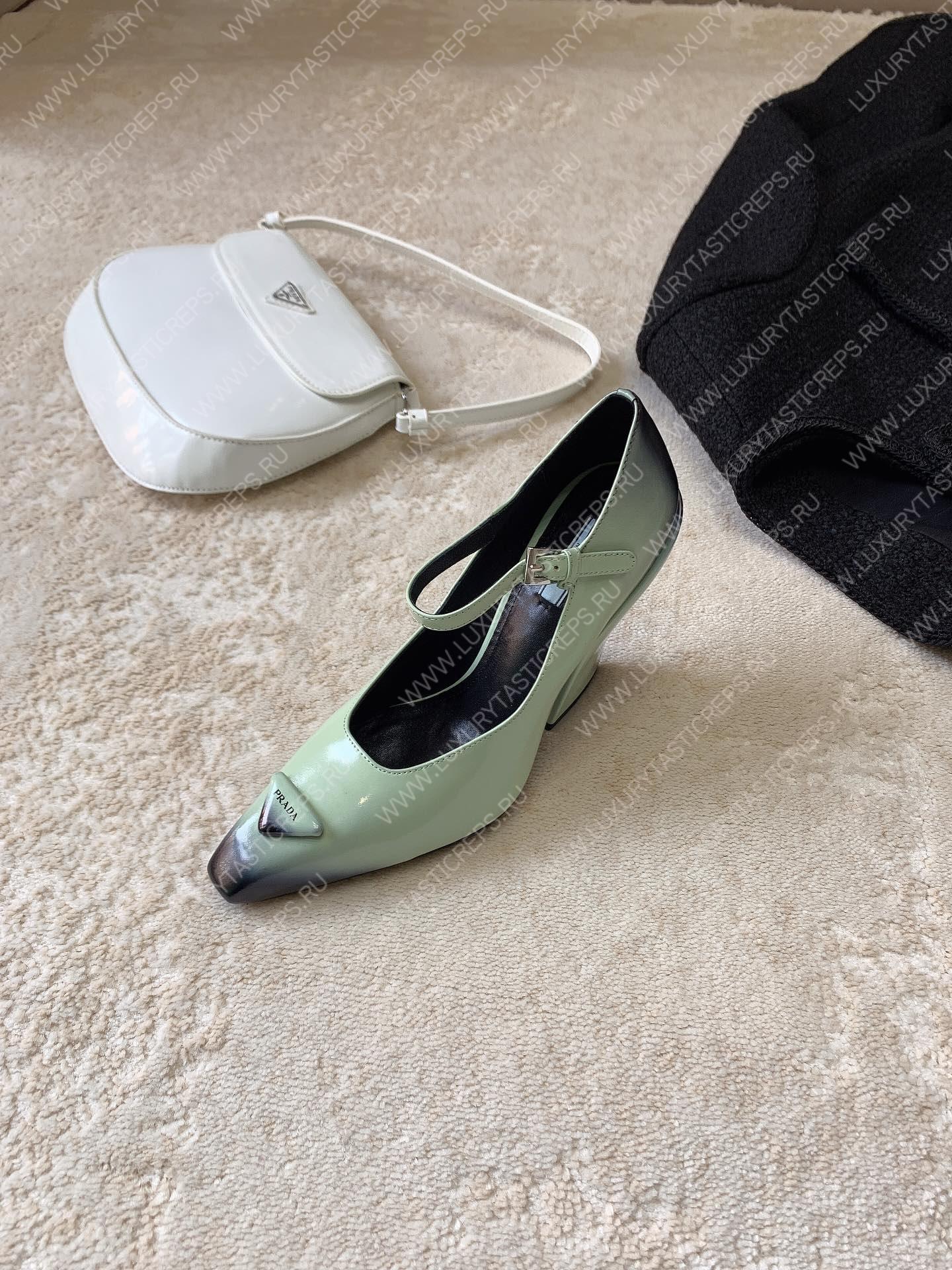 Pra*a brushed pumps leather acqua 1i982m