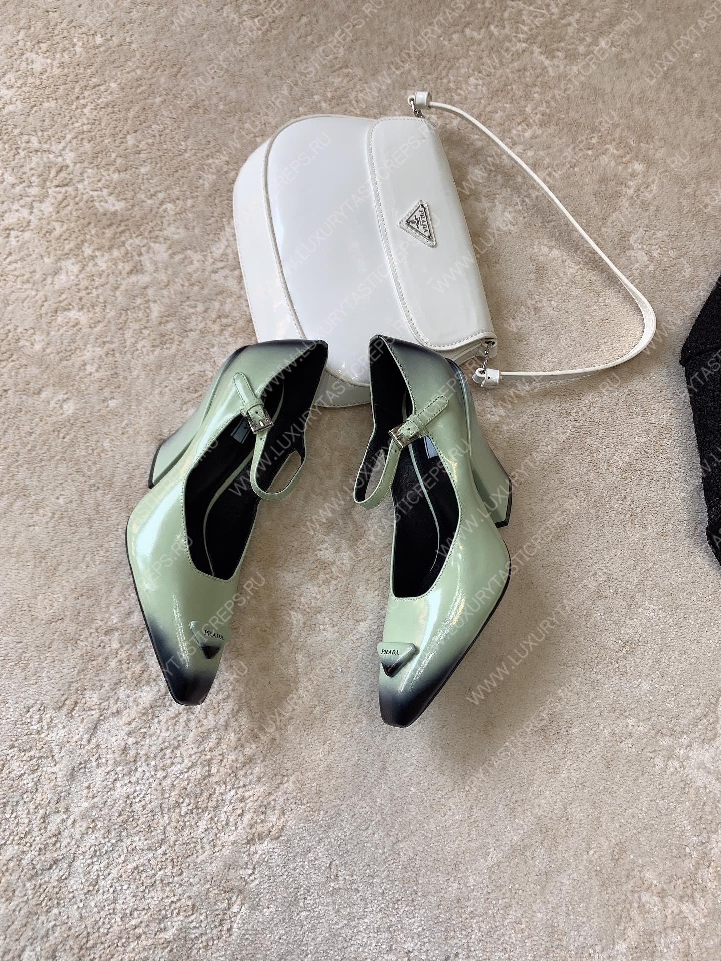 Pra*a brushed pumps leather acqua 1i982m