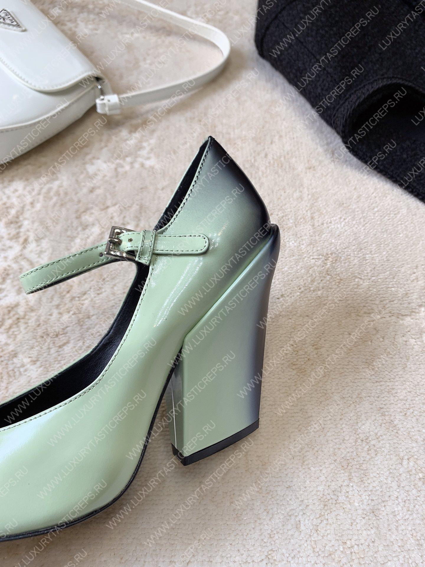 Pra*a brushed pumps leather acqua 1i982m