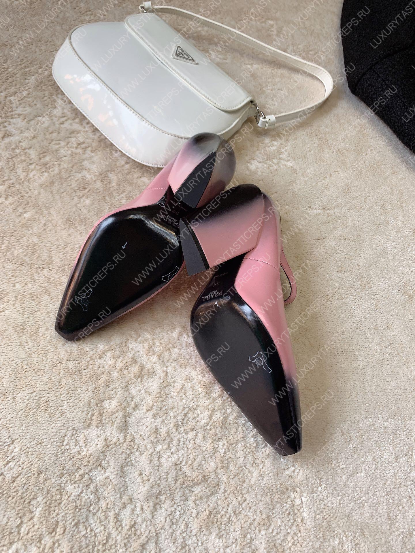 Pra*a brushed pumps leather alabaster pink 1i982m
