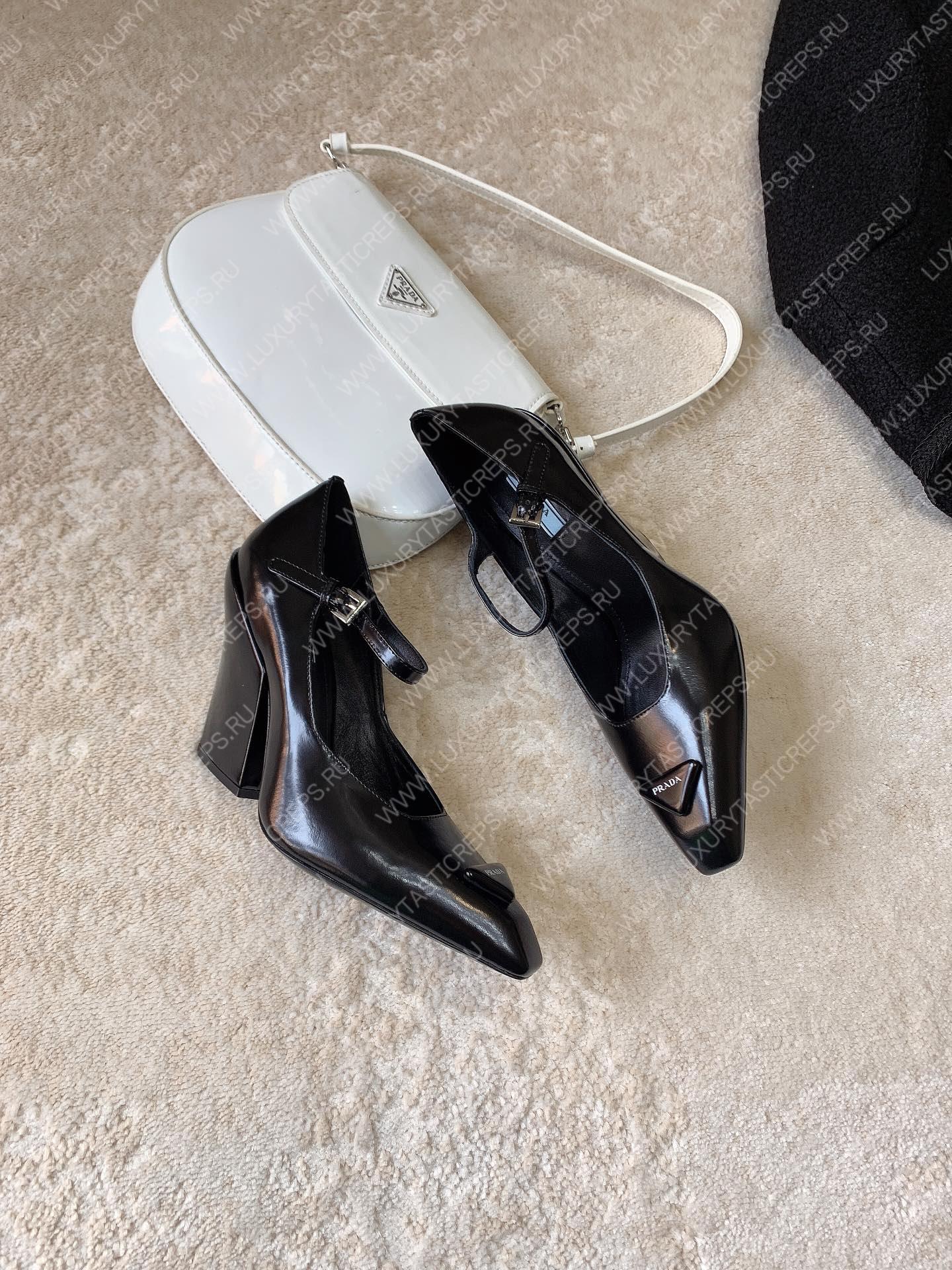 Pra*a brushed pumps leather black 1i982m