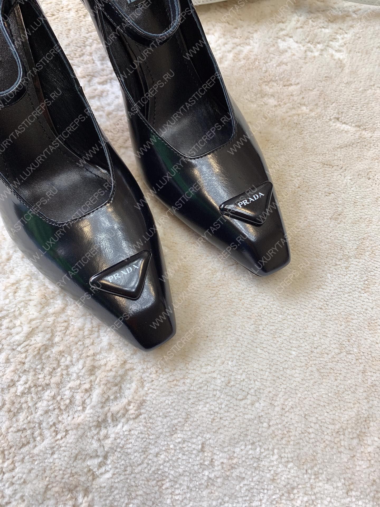 Pra*a brushed pumps leather black 1i982m