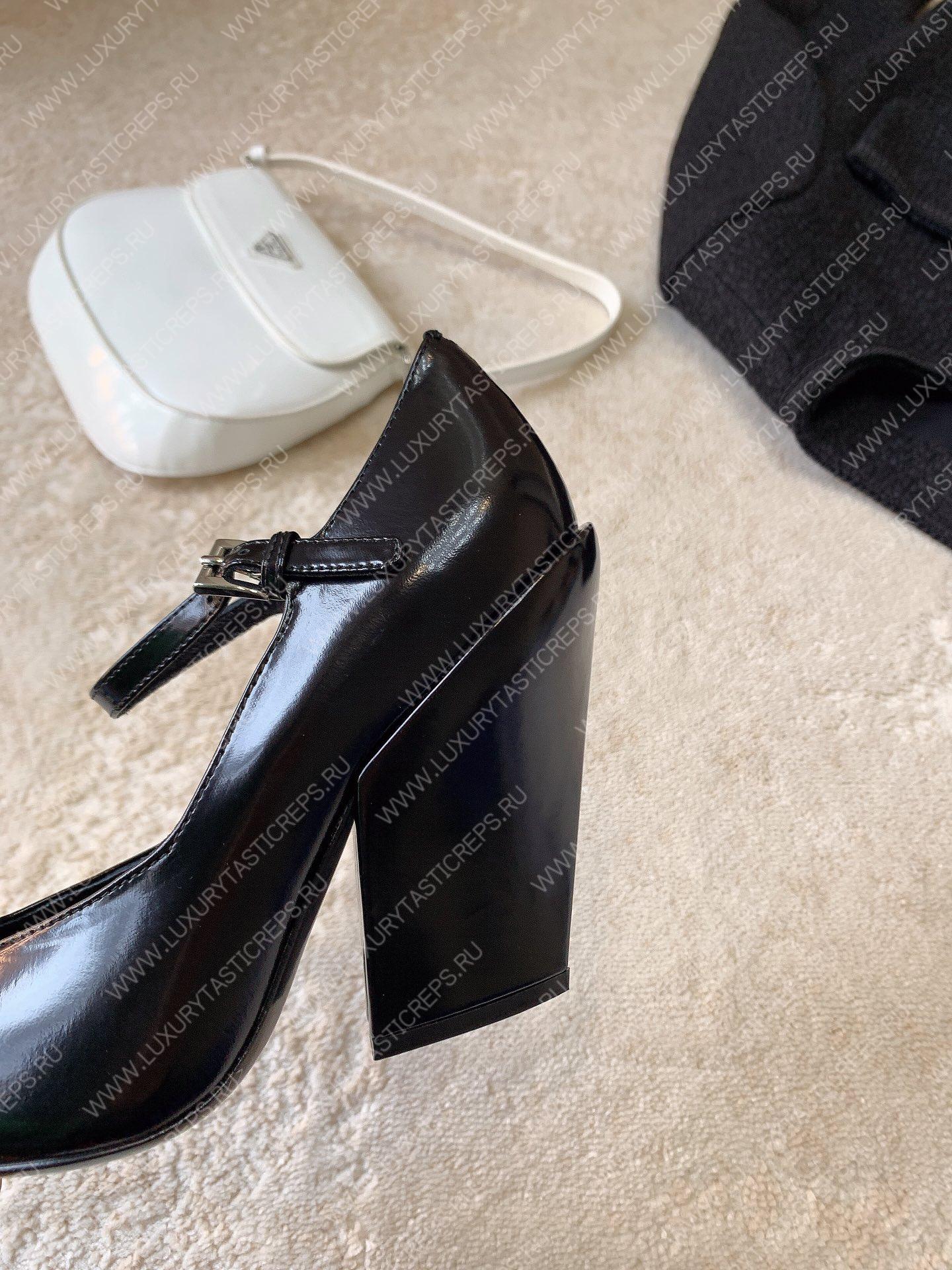 Pra*a brushed pumps leather black 1i982m