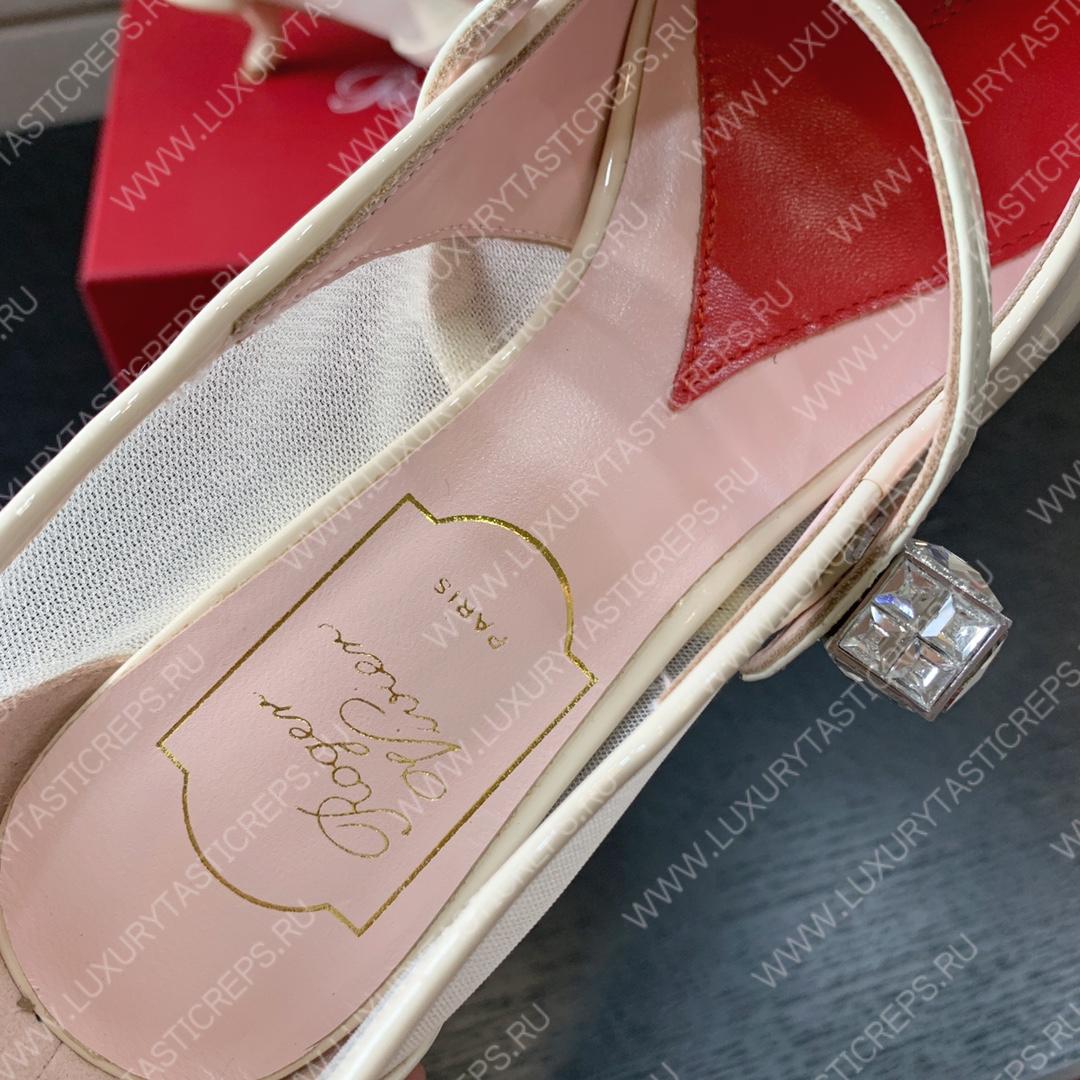 ROGER VIVIER VIRGULE BABIES PUMPS WHITE RVW63834