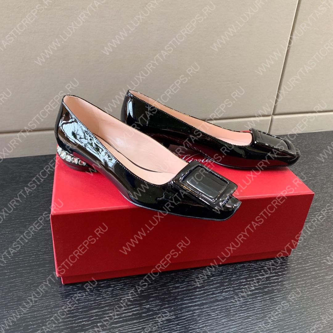 ROGER VIVIER CITY PUMPS LEATHER BLACK RVW6183