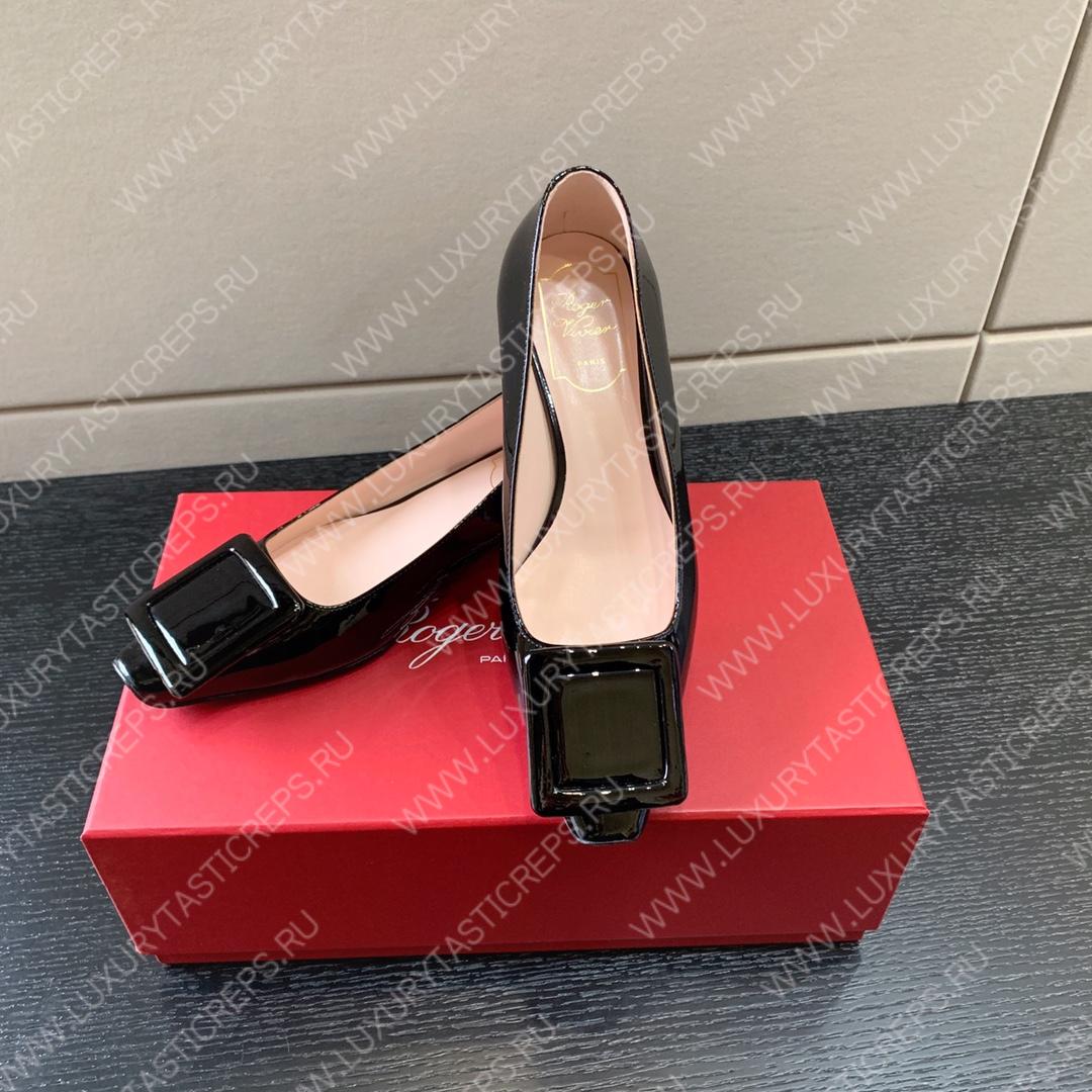 ROGER VIVIER CITY PUMPS LEATHER BLACK RVW6183