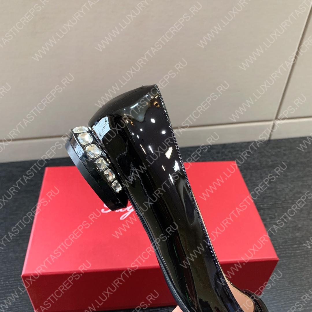 ROGER VIVIER CITY PUMPS LEATHER BLACK RVW6183