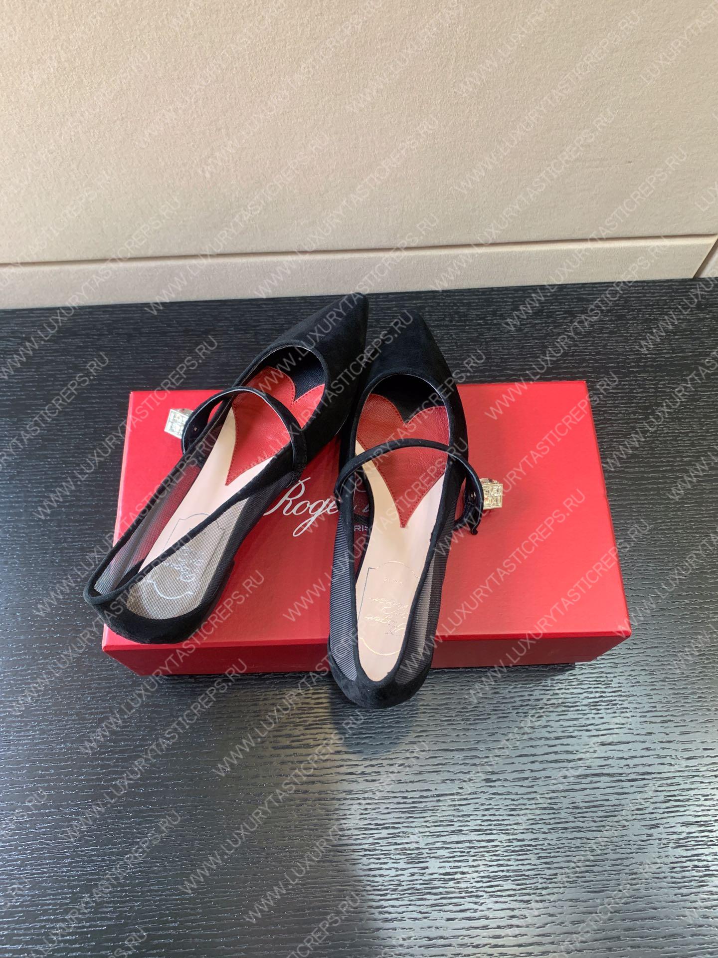 ROGER VIVIER PUMPS SUEDE BLACK RVW53824