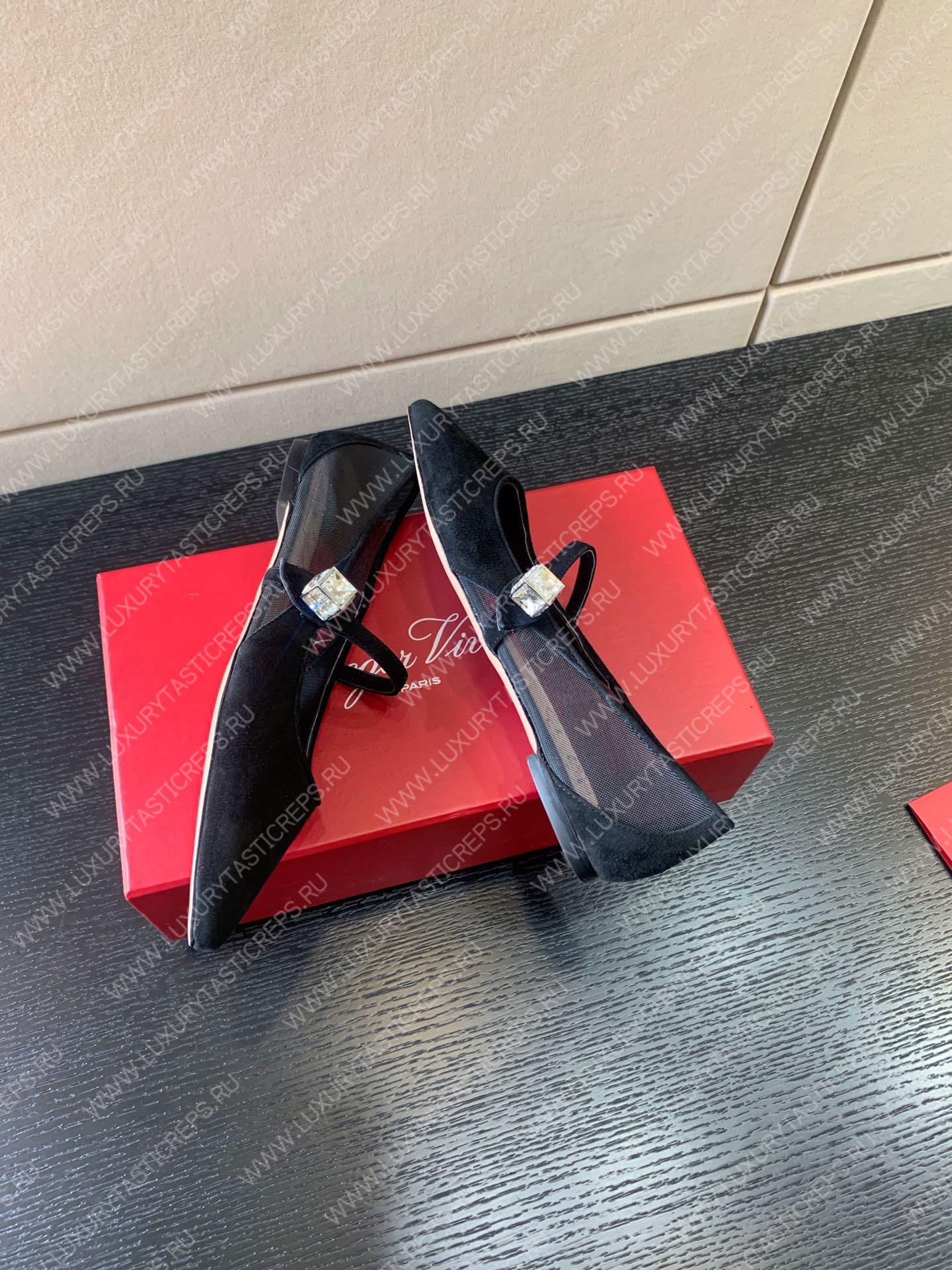 ROGER VIVIER PUMPS SUEDE BLACK RVW53824