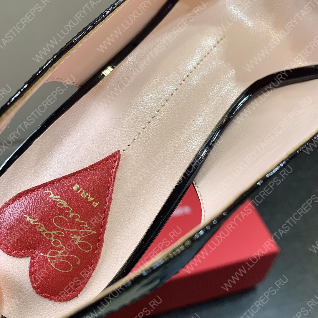 ROGER VIVER SLINGBACK PUMPS LEATHER BLACK RVW6383