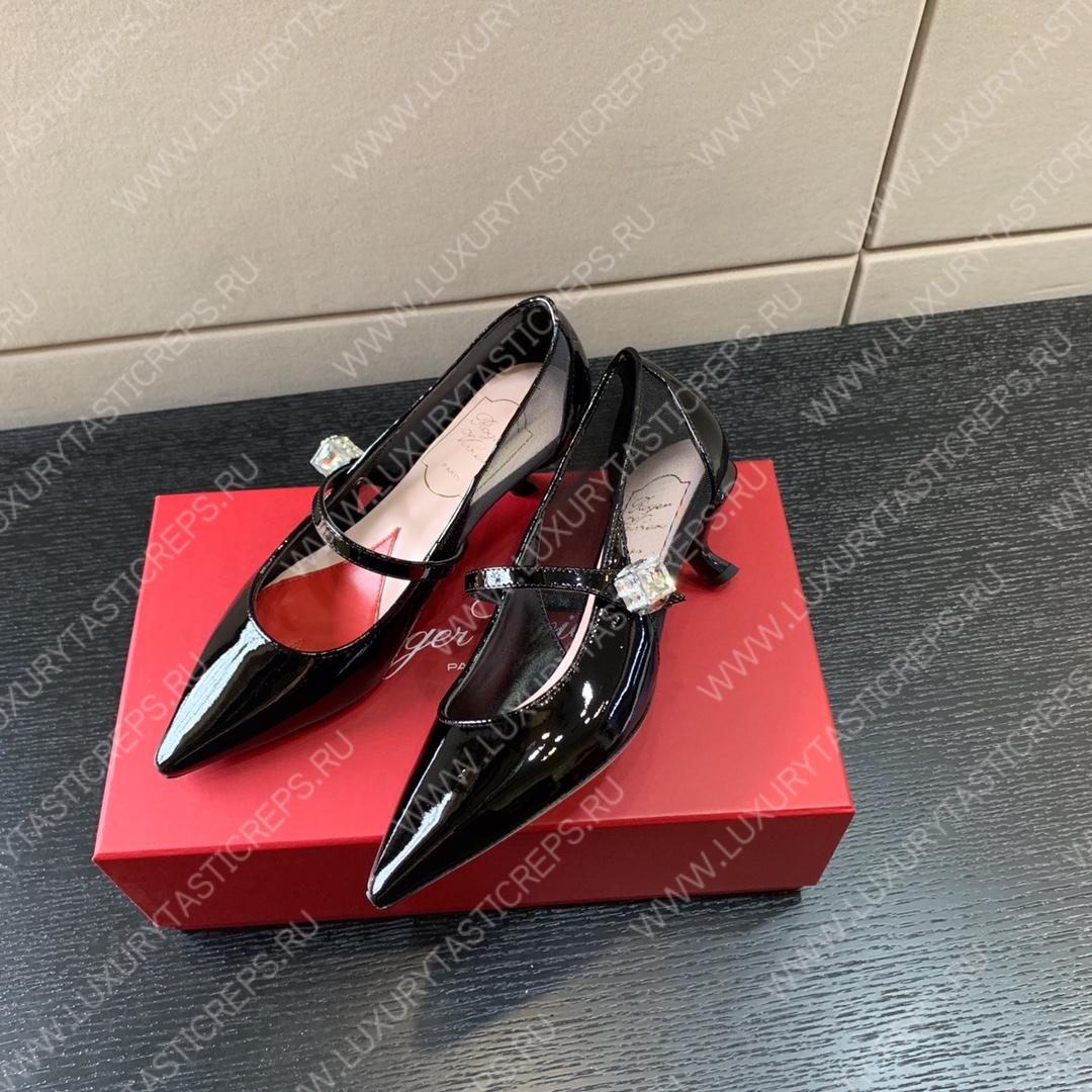 ROGER VIVIER VIRGULE BABIES PUMPS BLACK RVW63834