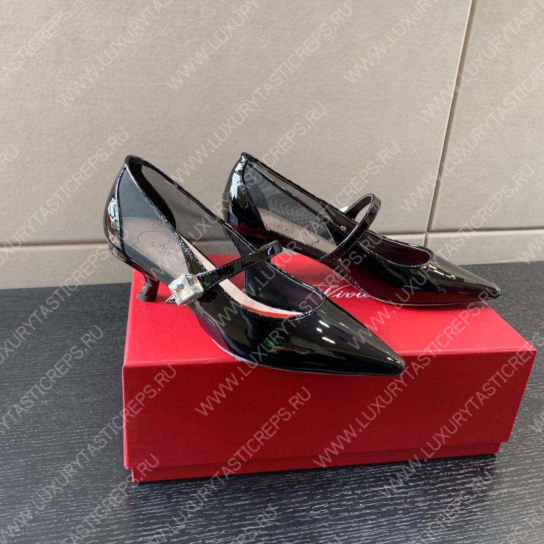 ROGER VIVIER VIRGULE BABIES PUMPS BLACK RVW63834