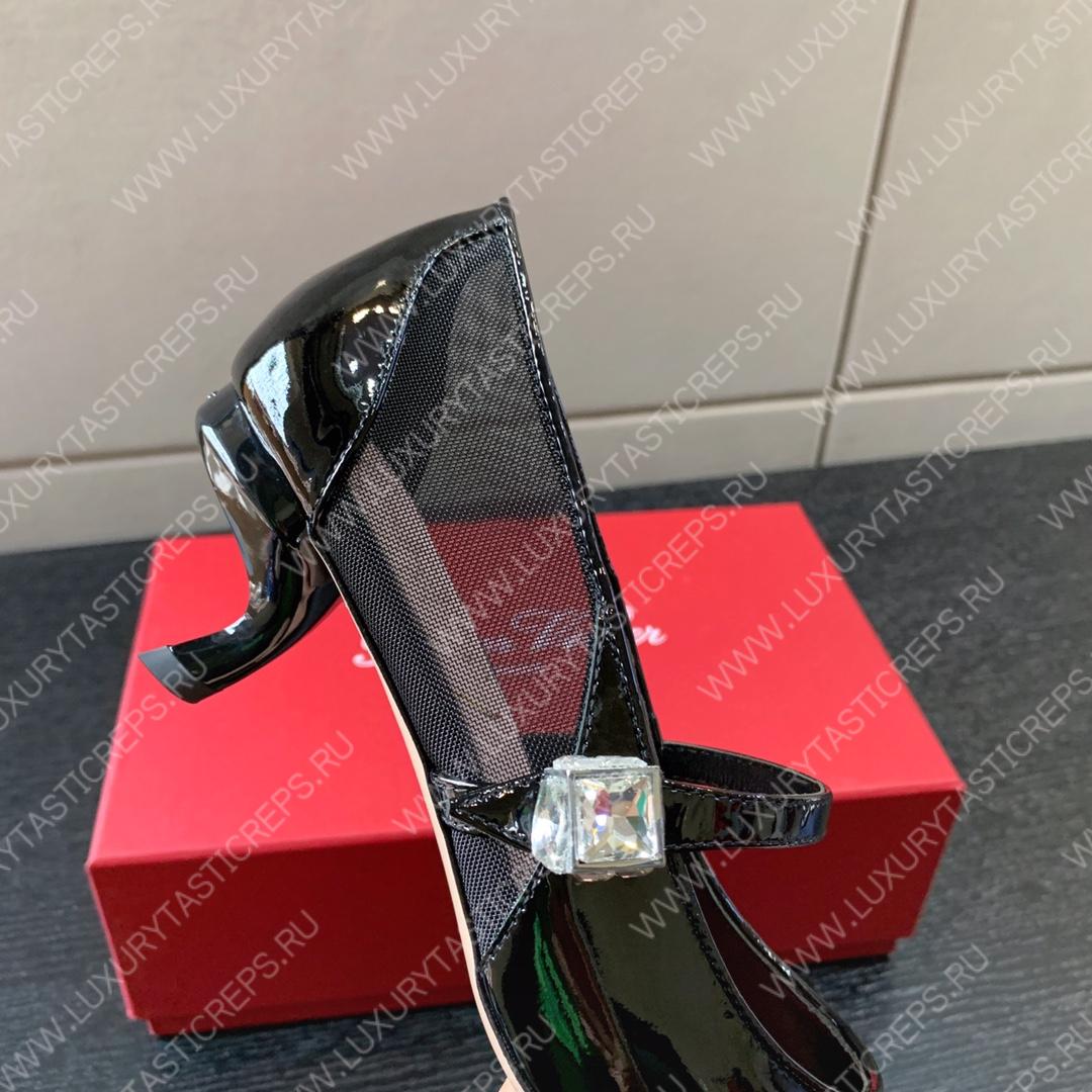 ROGER VIVIER VIRGULE BABIES PUMPS BLACK RVW63834