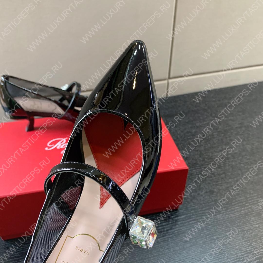 ROGER VIVIER VIRGULE BABIES PUMPS BLACK RVW63834